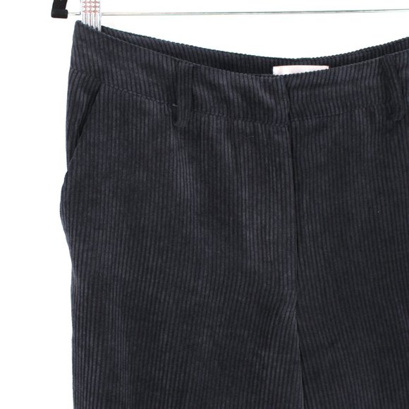Anine Bing Jocelyn Corduroy Slit-Hem Pants S High Rise Trousers Navy Blue Small - Picture 3 of 9